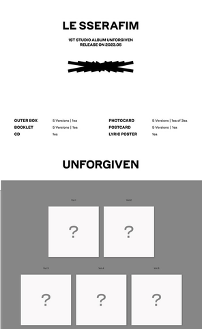 LE SSERAFIM 1st Studio Album - UNFORGIVEN (COMPACT Ver.)
